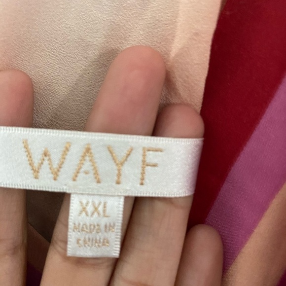 WAYF striped wrap maxi dress 100% polyester sz XXL - Picture 2 of 6